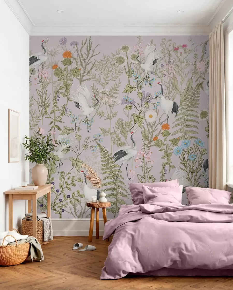 wall murals Meadow Botanicals on Rose w00380v3