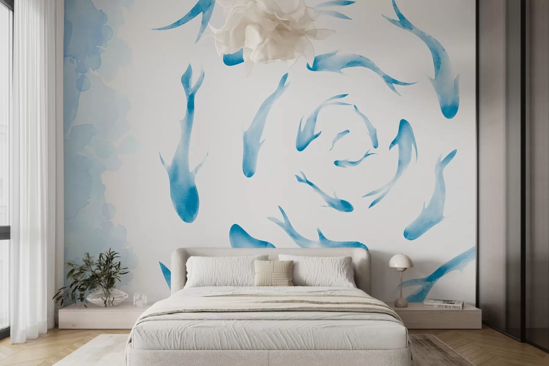 wall murals Swirling fish in tranquil waters w00572