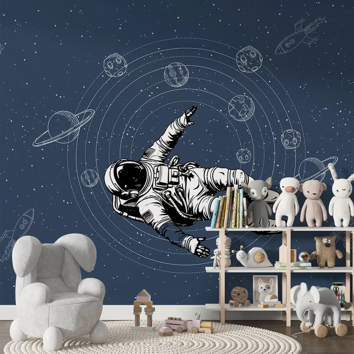 wall murals Astronaut exploring the vast cosmos w00712