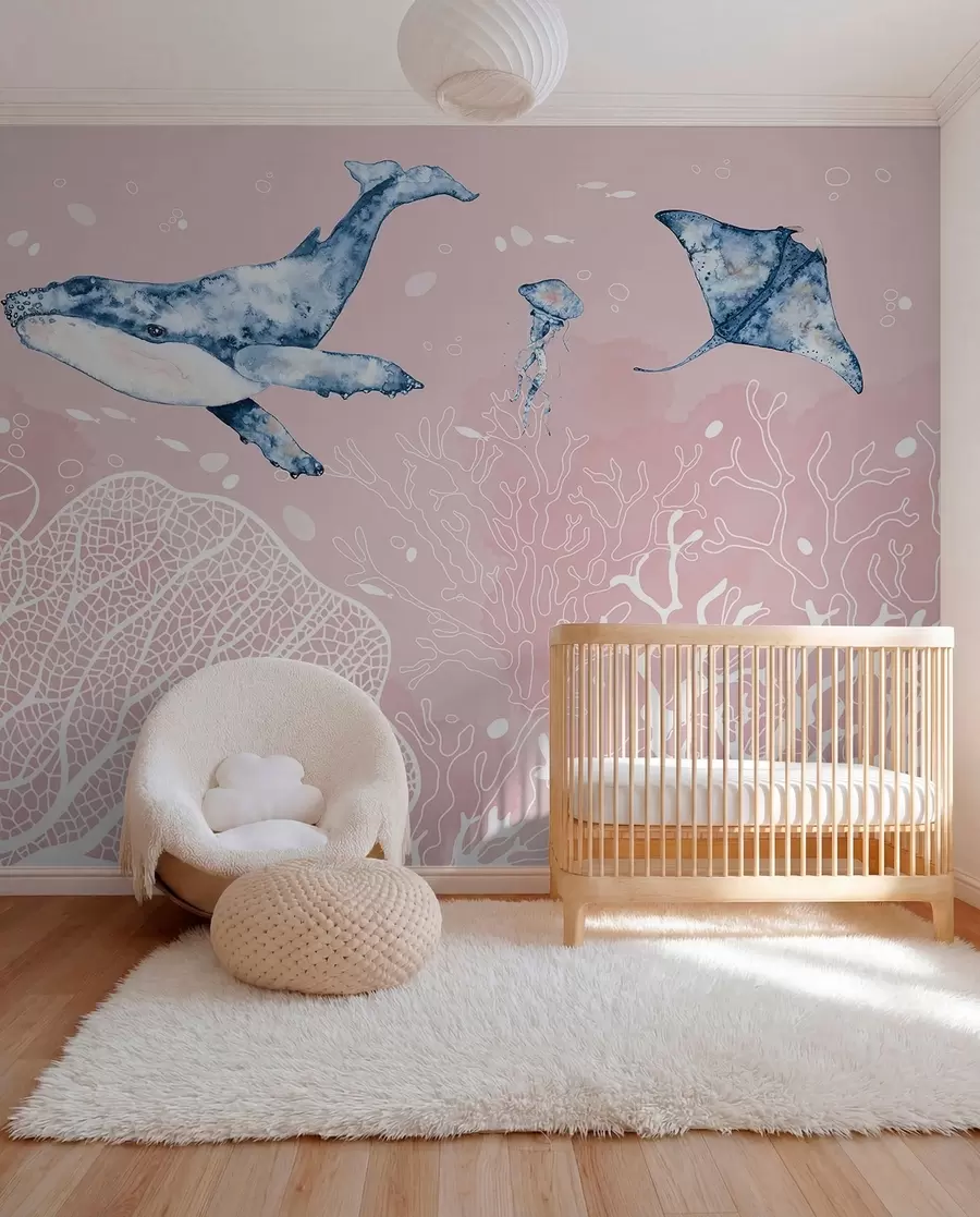wall murals Underwater scene with gentle giants w00848v2