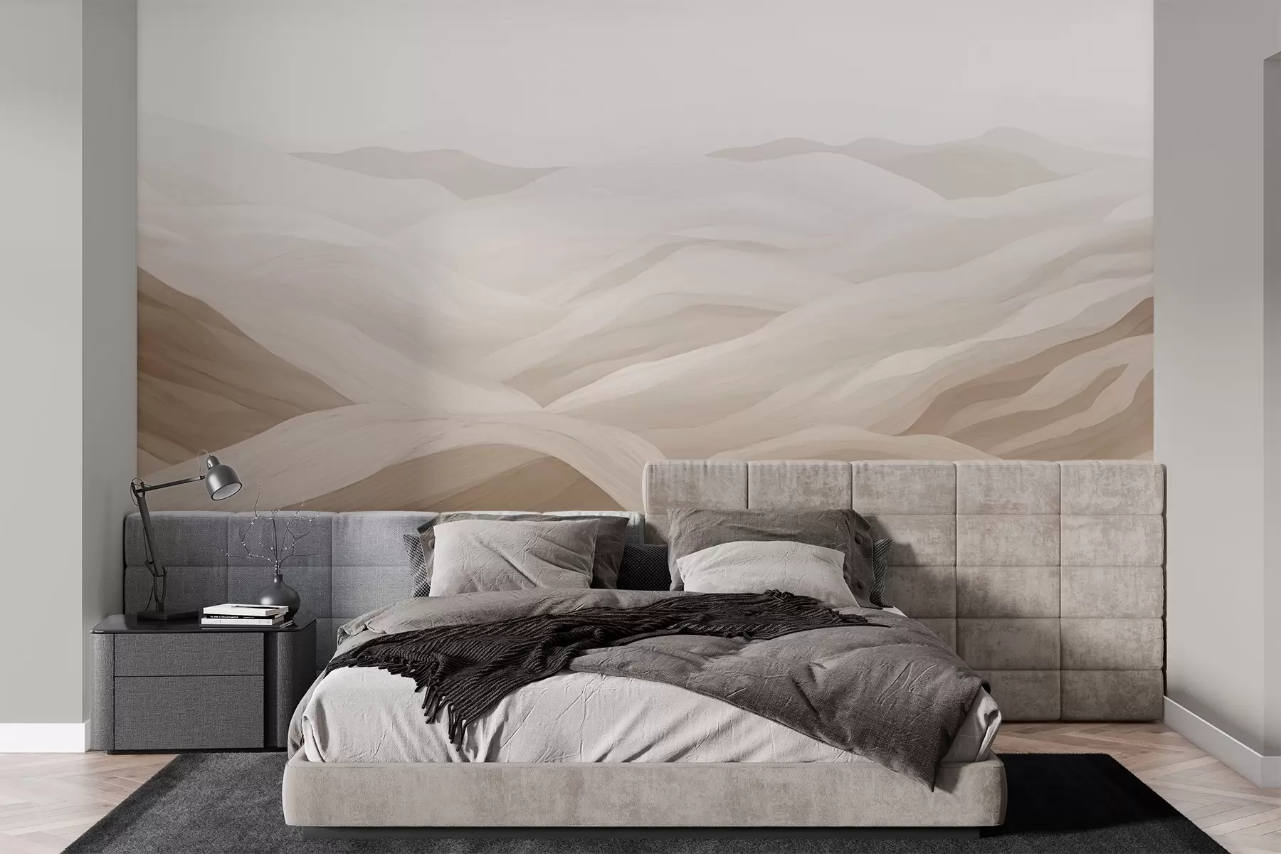 wall murals Misty mountain waves w02034v1