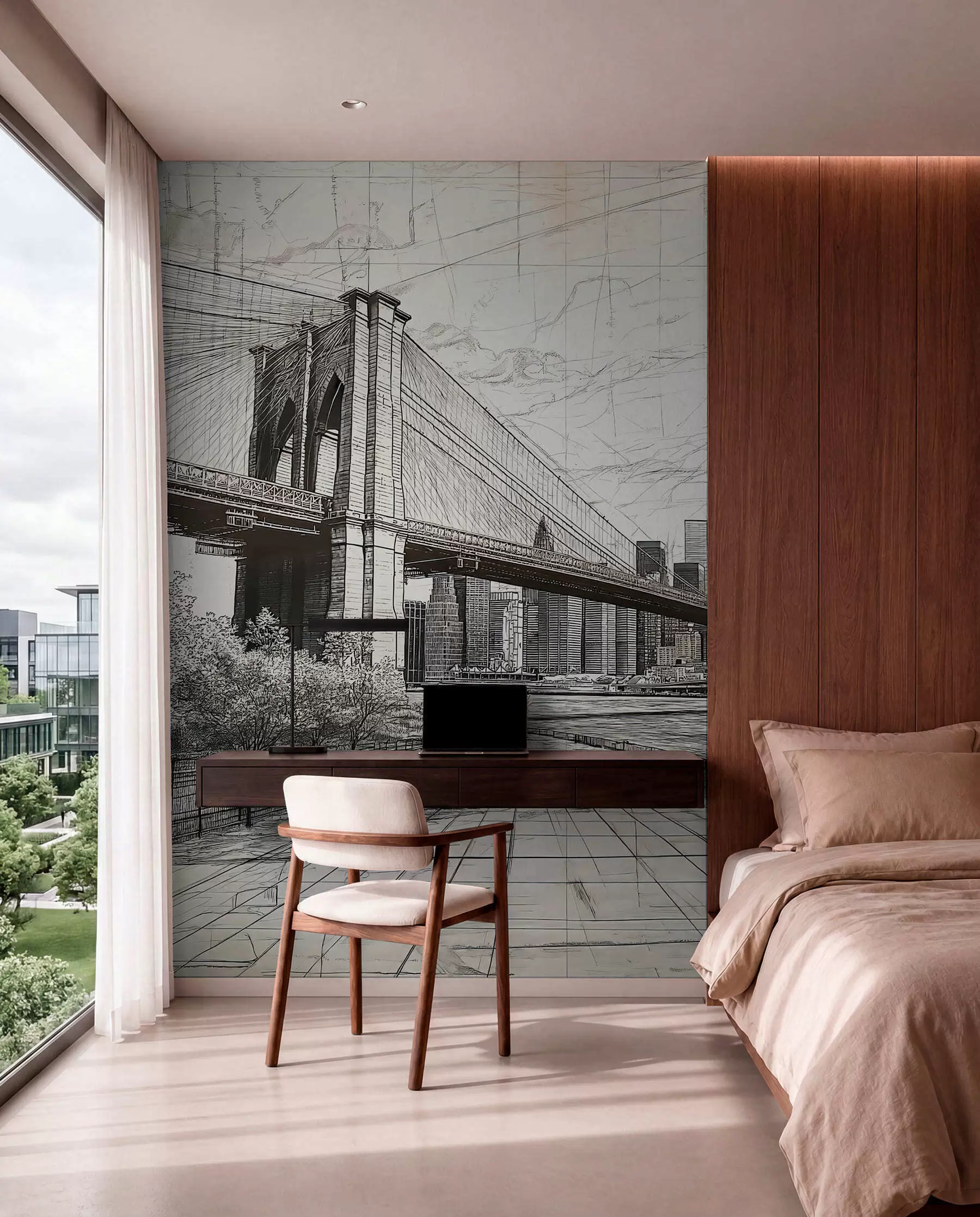 wall murals Brooklyn Lines w01961