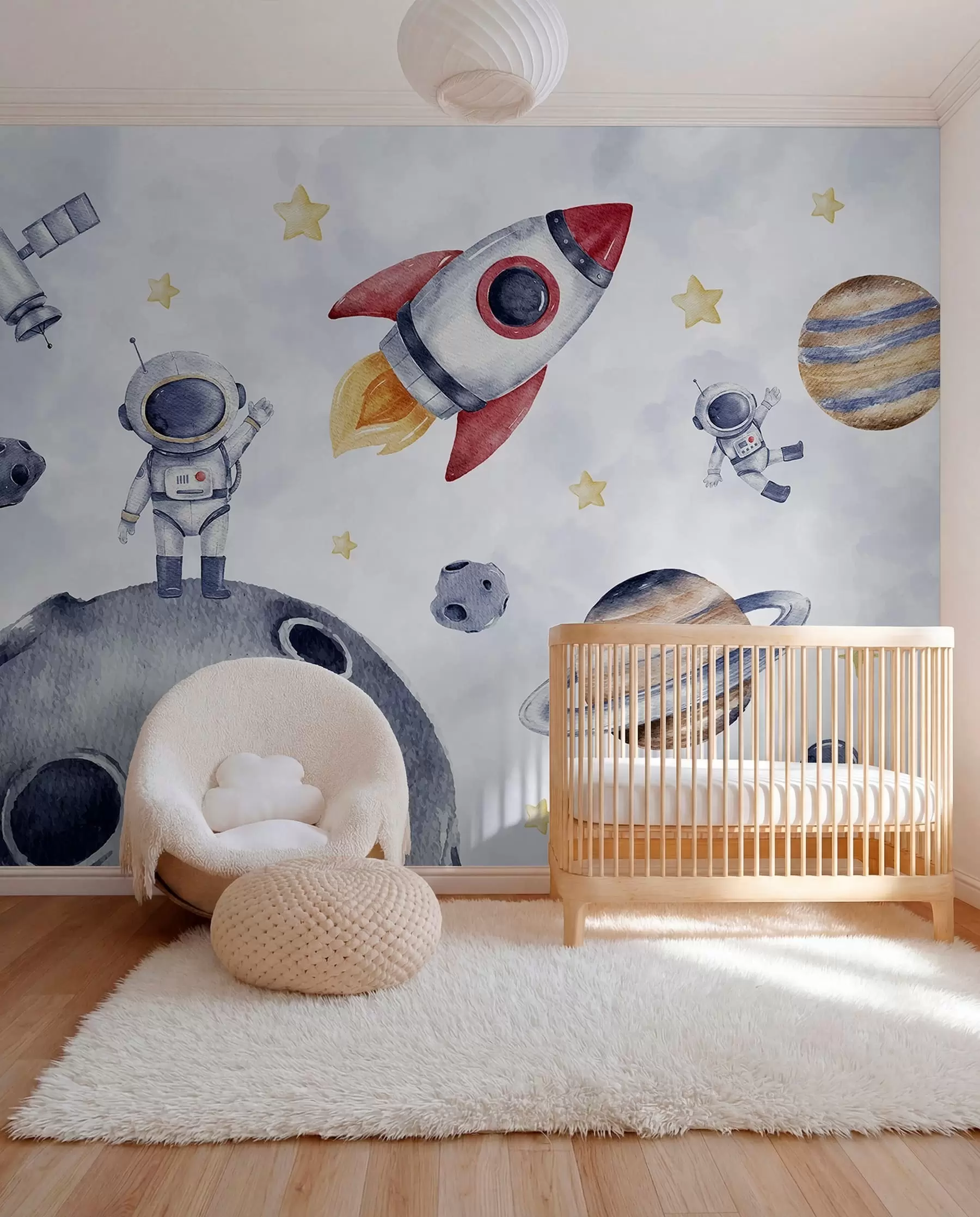 wall murals Little Astronauts Take Flight w01461