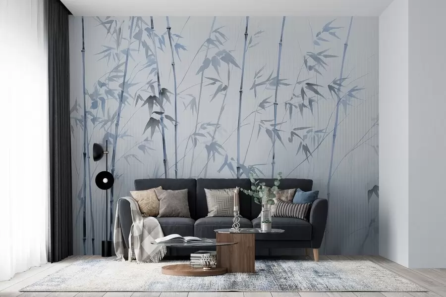 wall murals Watercolor bamboo w08390v1