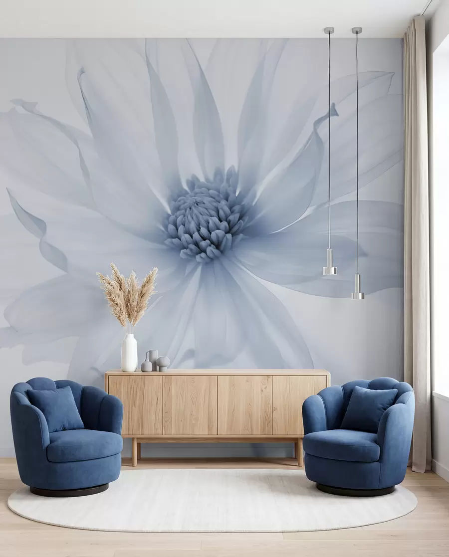 wall murals A Blossom in Blue w02077