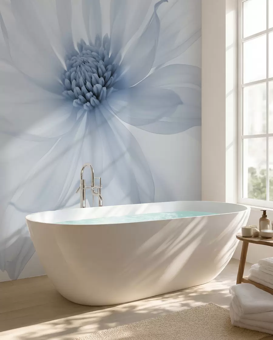 wall murals A Blossom in Blue w02077