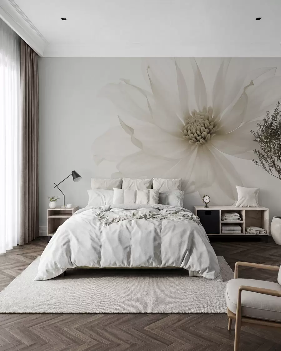 wall murals A Blossom in Cream w02077v1