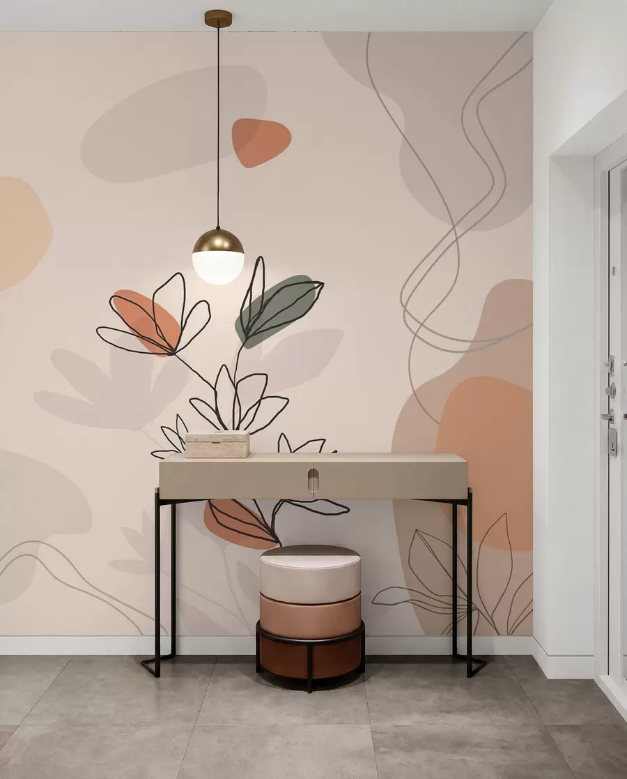 wall murals Flowers boho style w02103