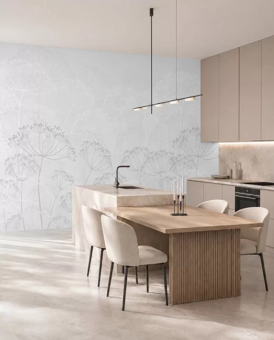 wall murals Silver Meadow Tracery w02105v2