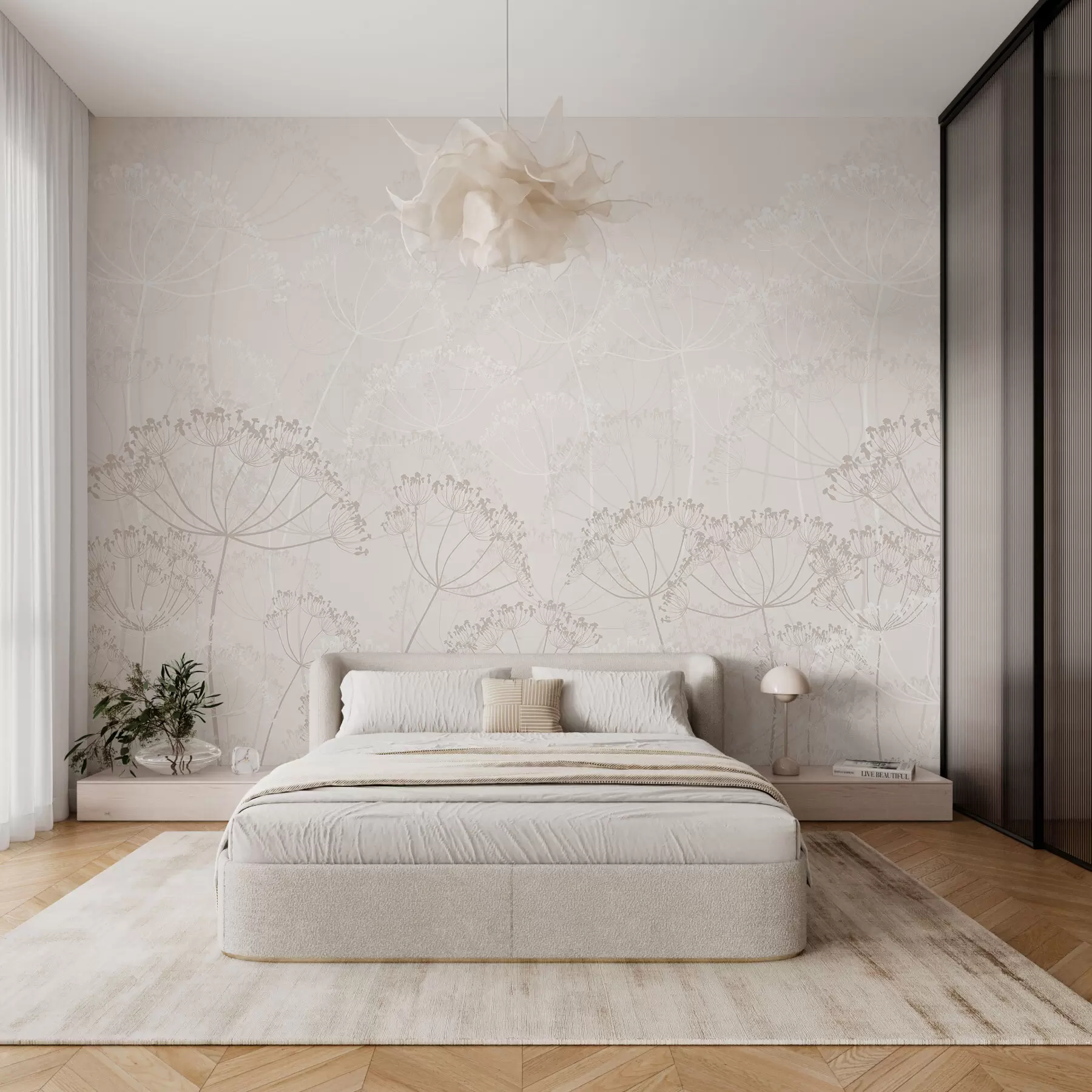 wall murals Fragile plants minimalism w02105v3