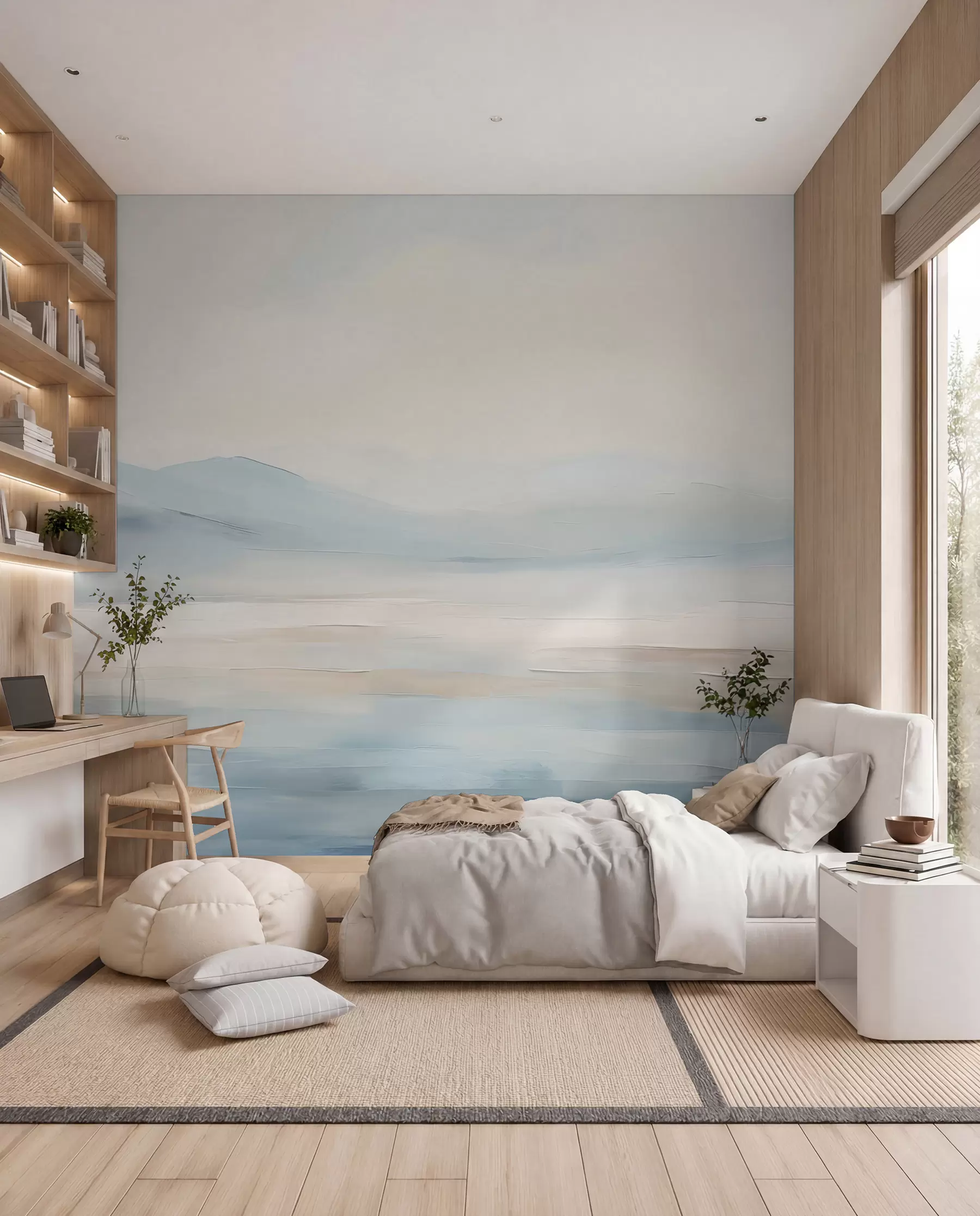 wall murals Watercolour Lakeside w02113