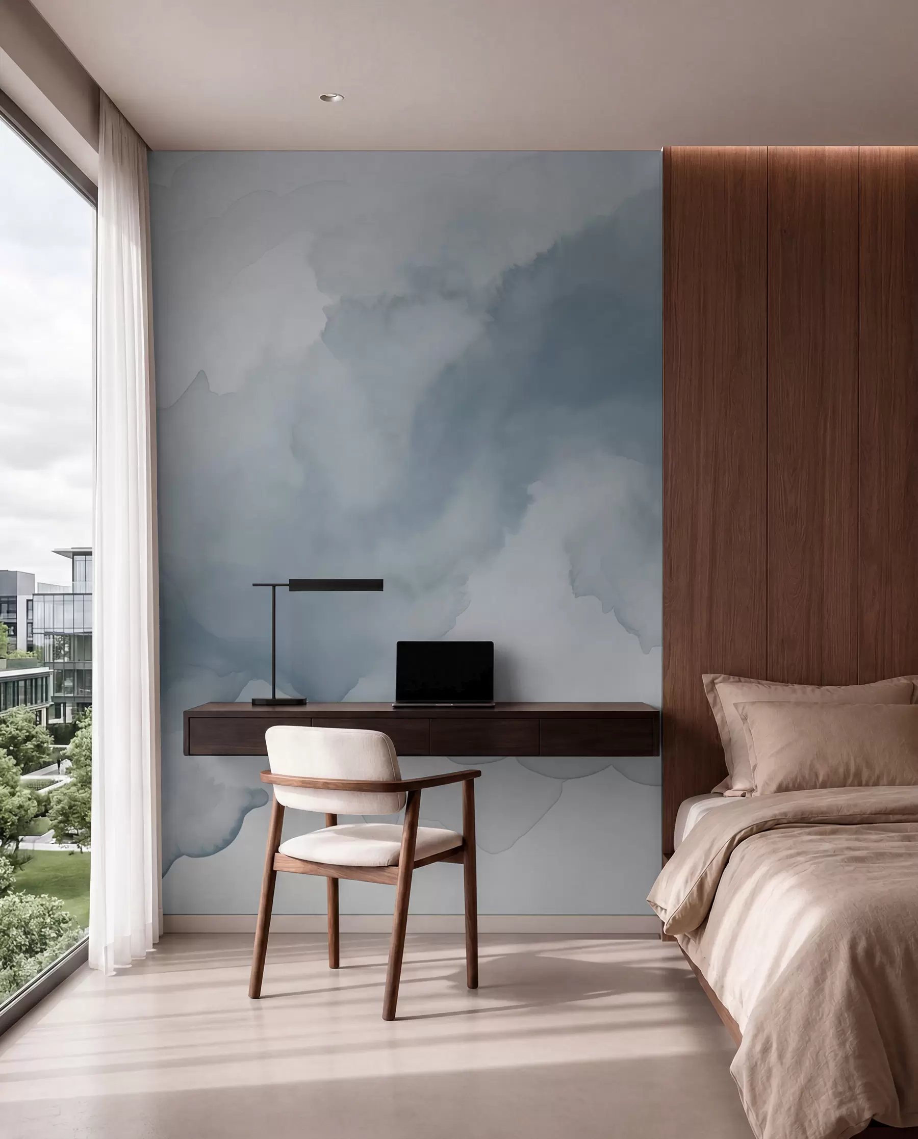 wall murals Blue Watercolour Drift w02114v2