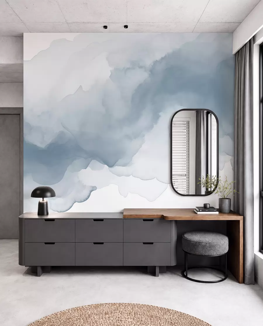 wall murals Abstract dilutions of paint w02114v2