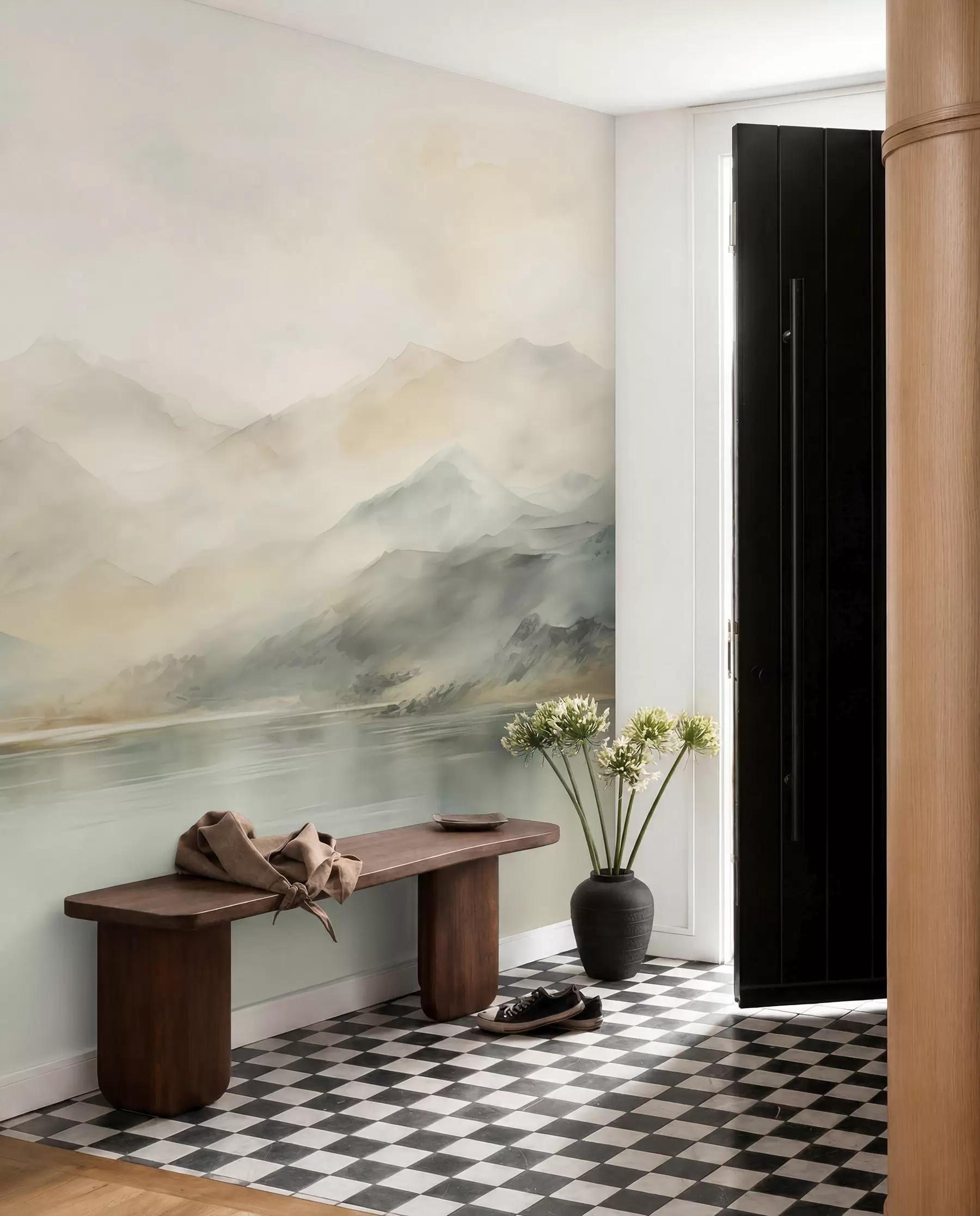 wall murals Mountain Layers in Haze w02115
