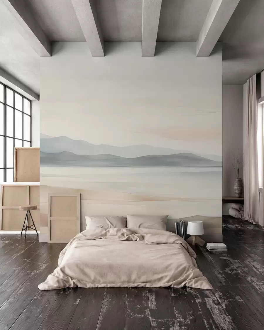 wall murals Painted watercolor landscape w02117