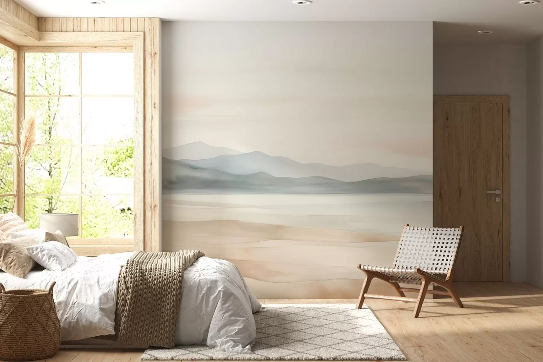 wall murals Painted watercolor landscape w02117