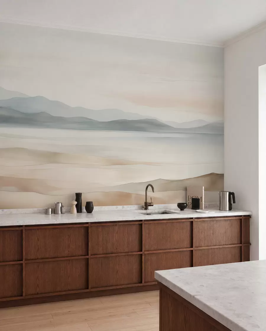 wall murals Painted watercolor landscape w02117