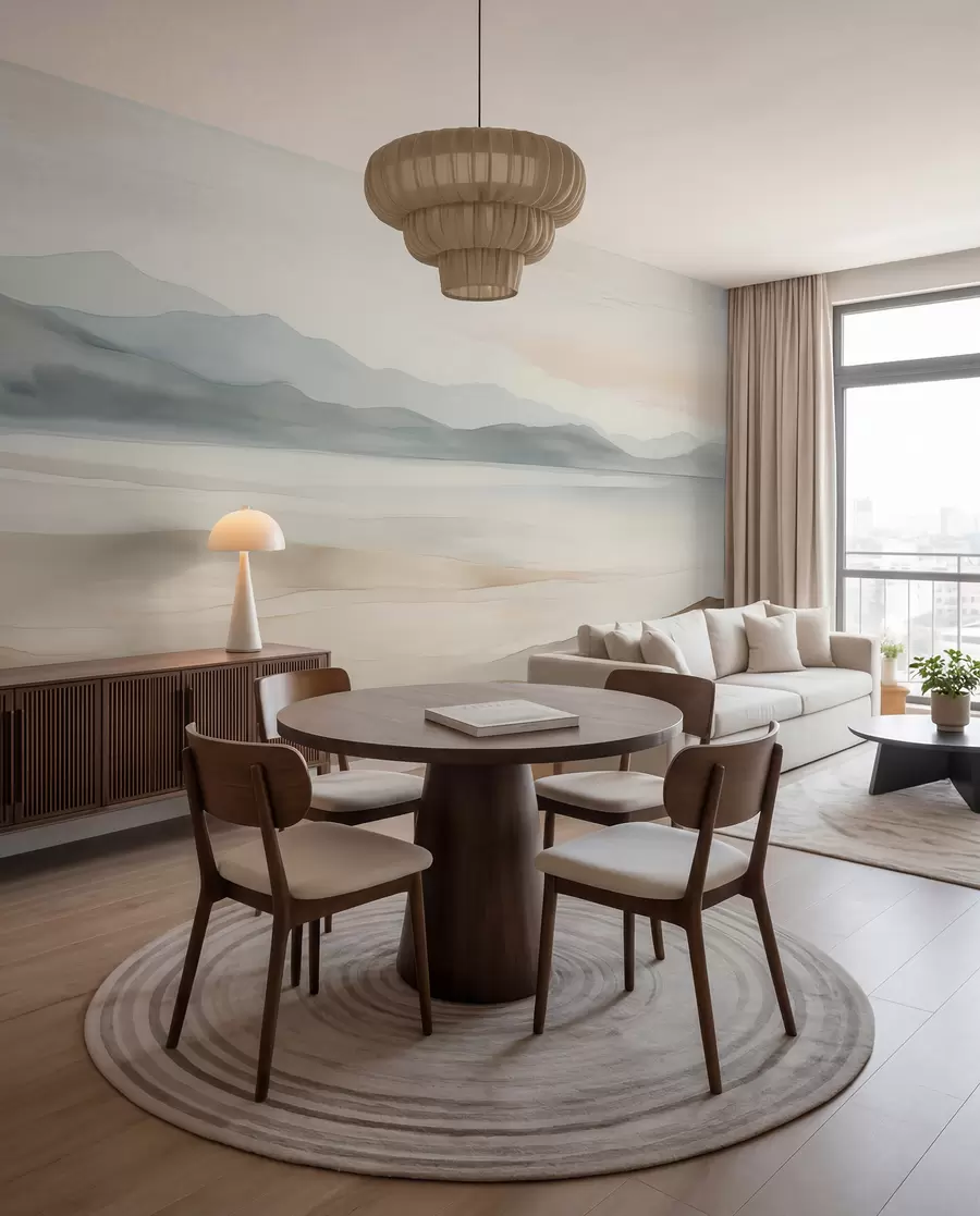 wall murals Painted watercolor landscape w02117