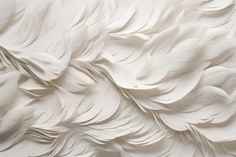 wall murals Voluminous feathers w02118