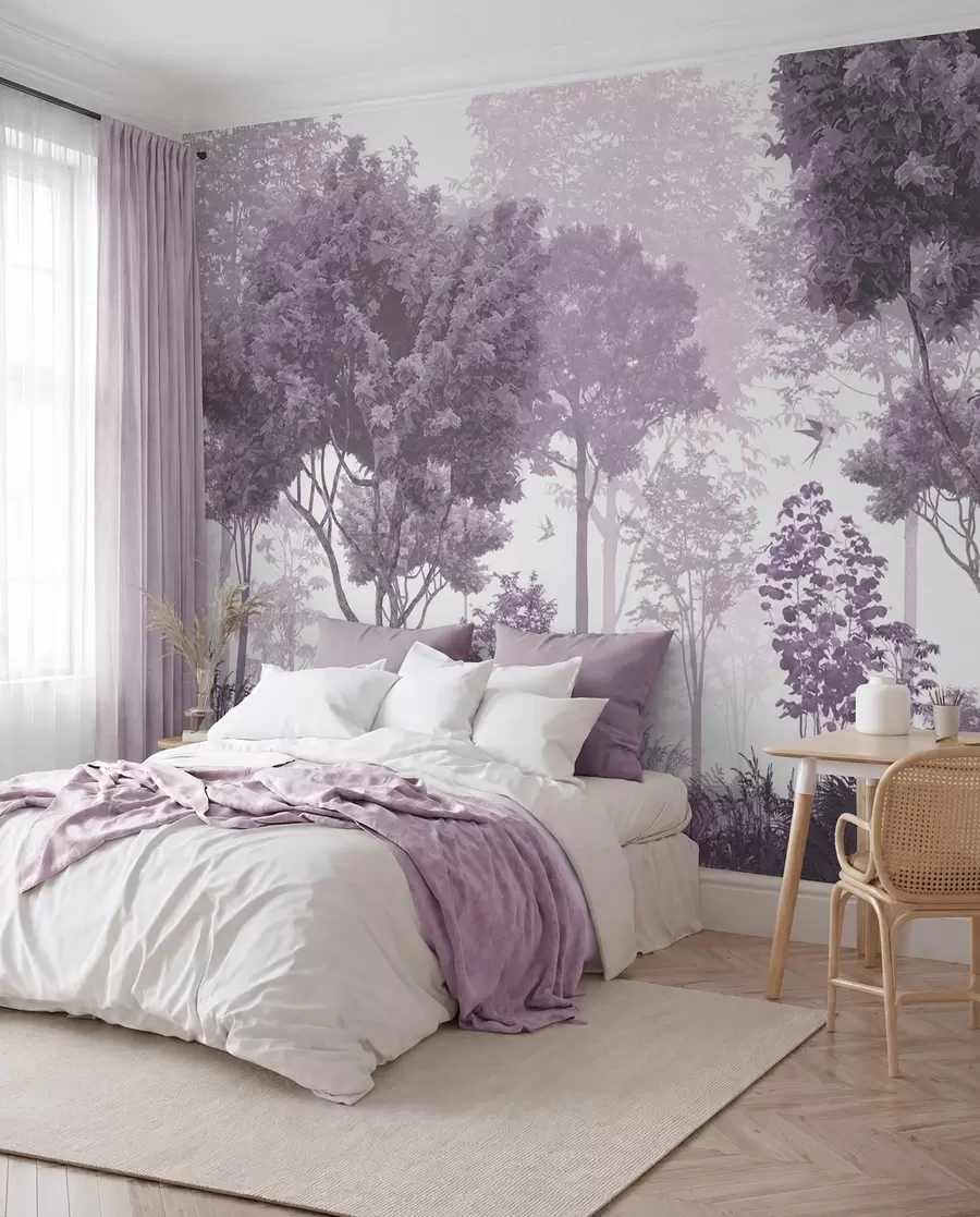 wall murals Forest Clearing — Mauve u72134v4