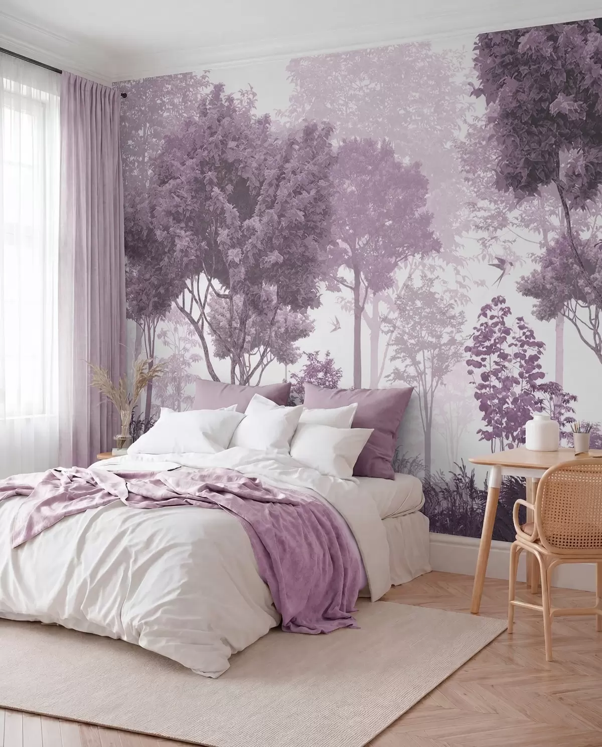 wall murals Forest Clearing — Mauve u72134v4