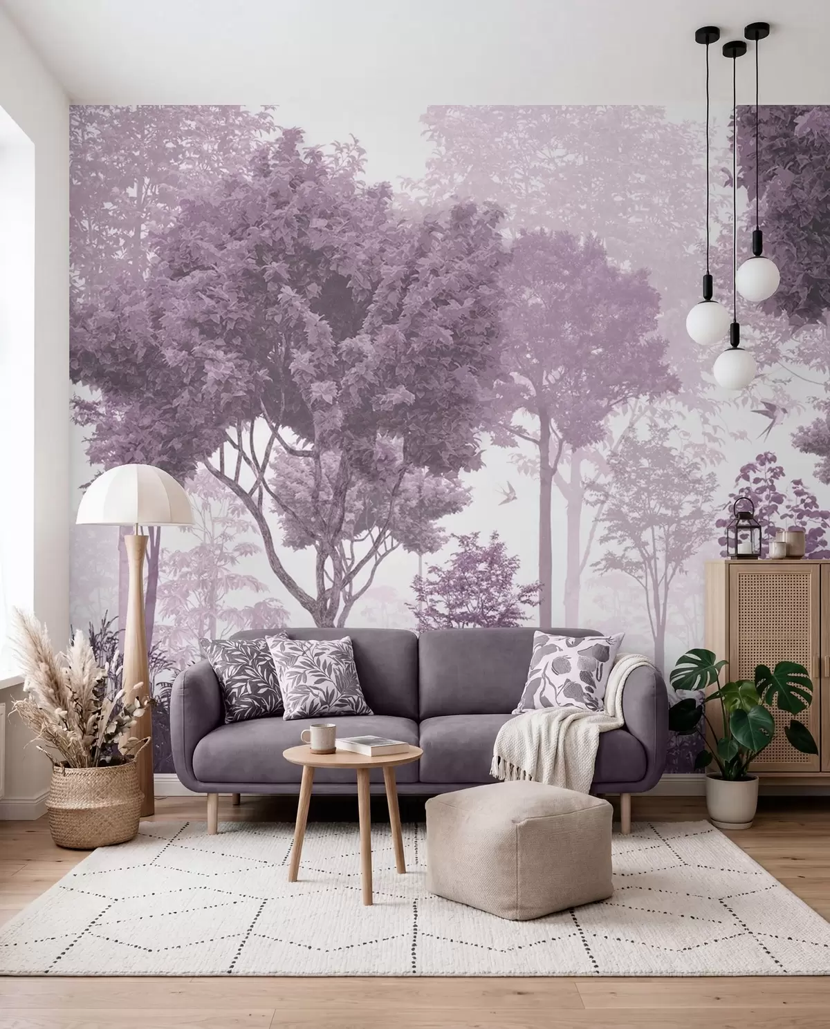 wall murals Forest Clearing — Mauve u72134v4
