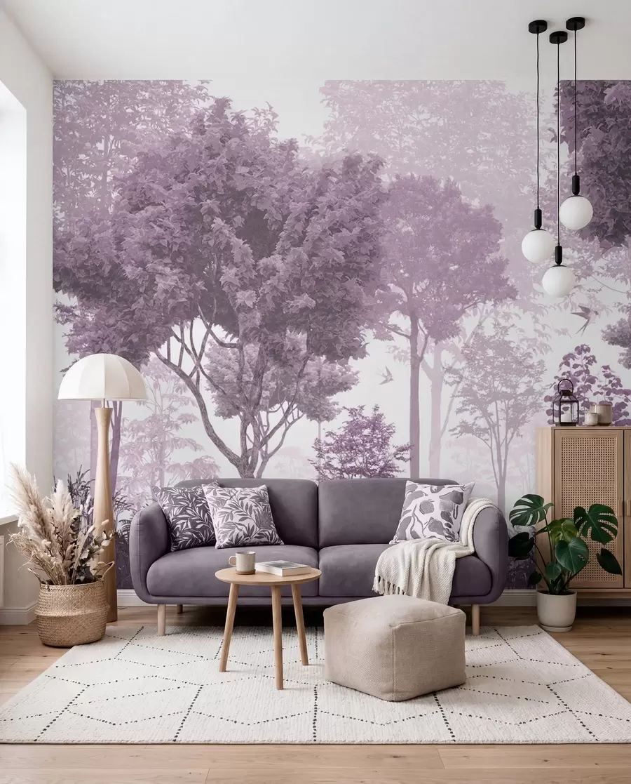 wall murals Forest Clearing — Mauve u72134v4
