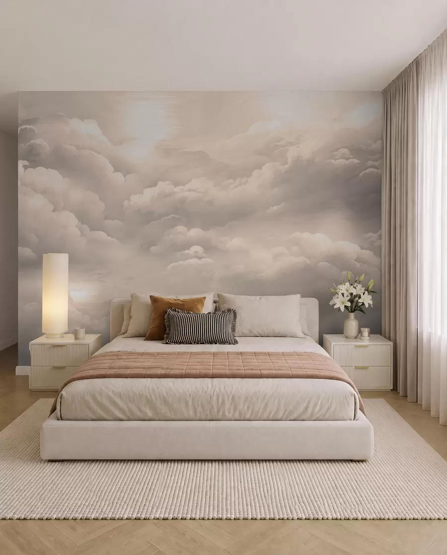 wall murals Sepia Cloud Canopy w02189