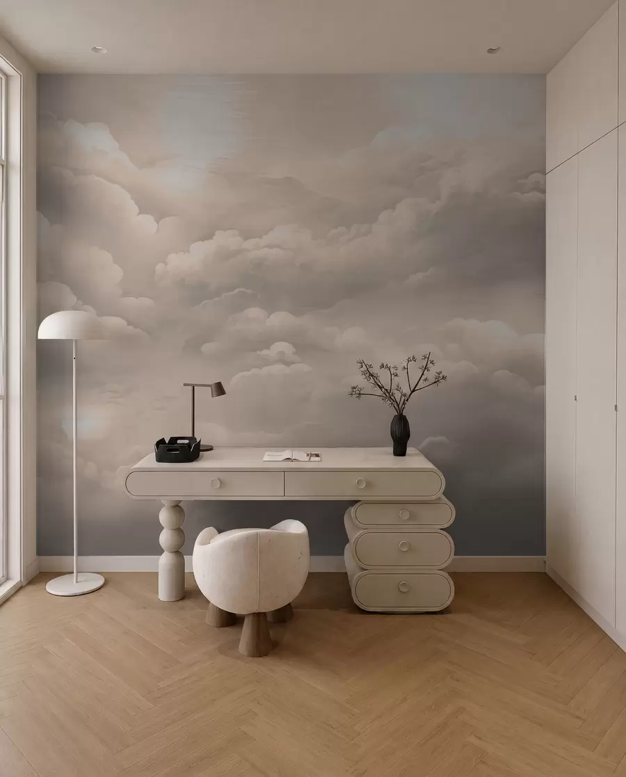 wall murals Sepia Cloud Canopy w02189
