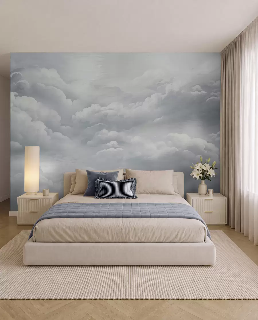 wall murals Clouds in grey w02189v1