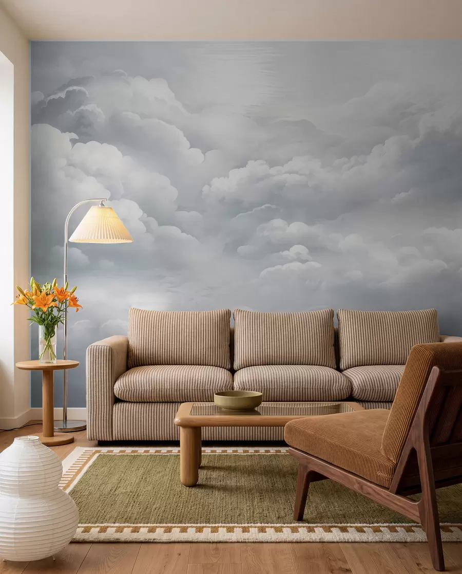 wall murals Clouds in grey w02189v1