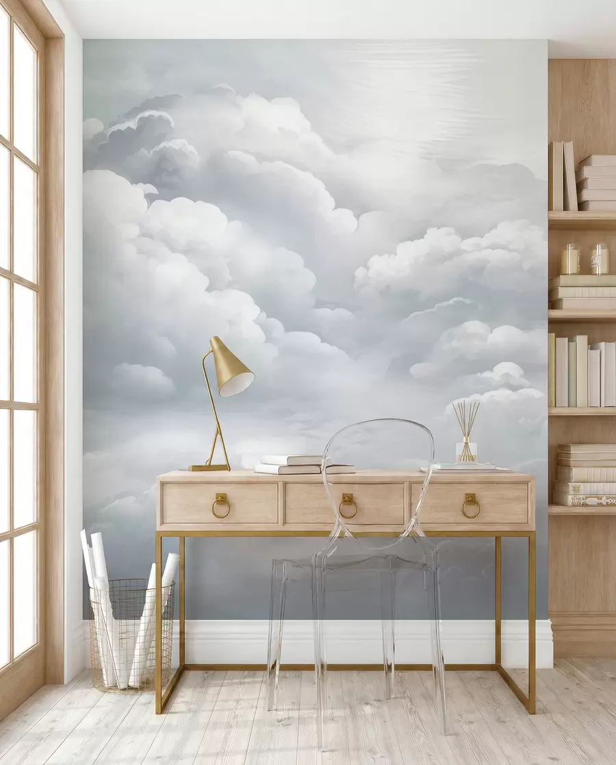 wall murals Clouds in grey w02189v1
