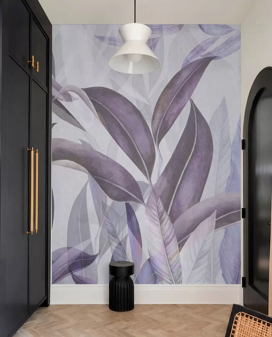 wall murals Elegant leaves in soft hues u94302v2