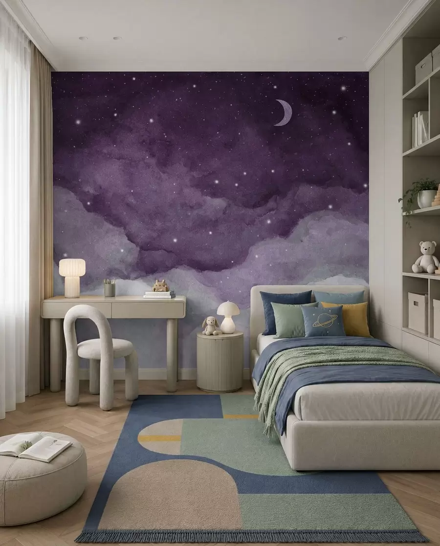 wall murals Whispers of night in soft hues u96076v3