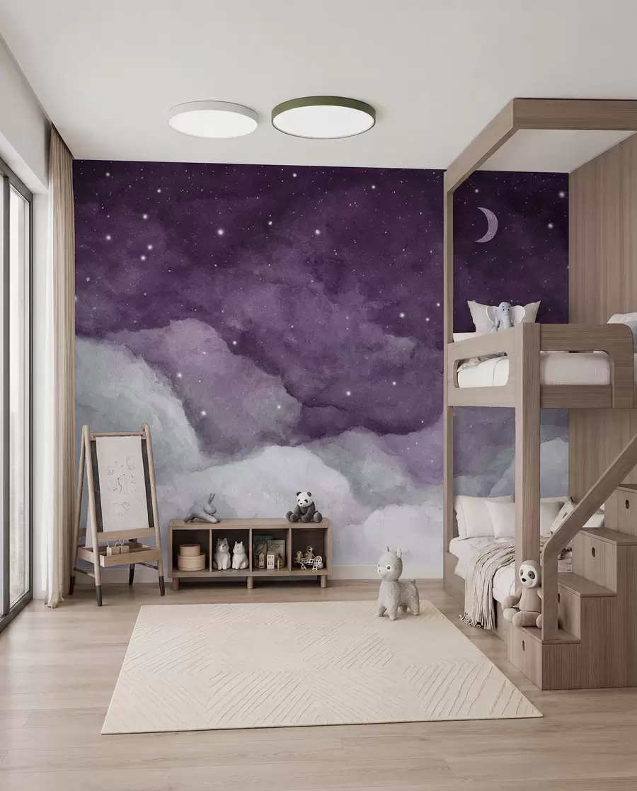 wall murals Whispers of night in soft hues u96076v3