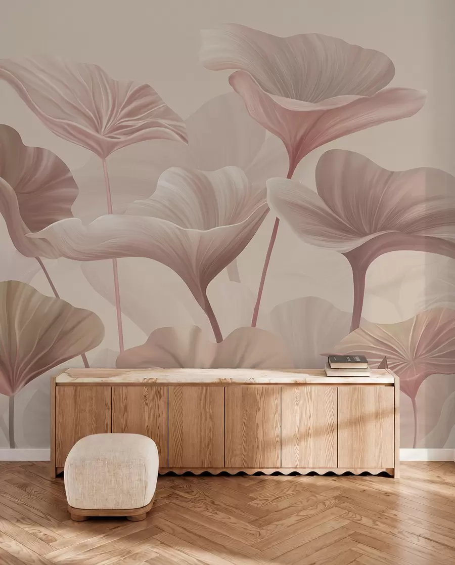 wall murals Soft petals in gentle hues w00385v1