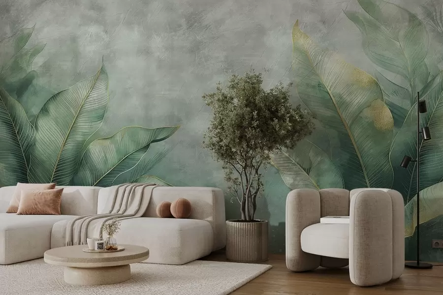 wall murals Banana leaves w01900