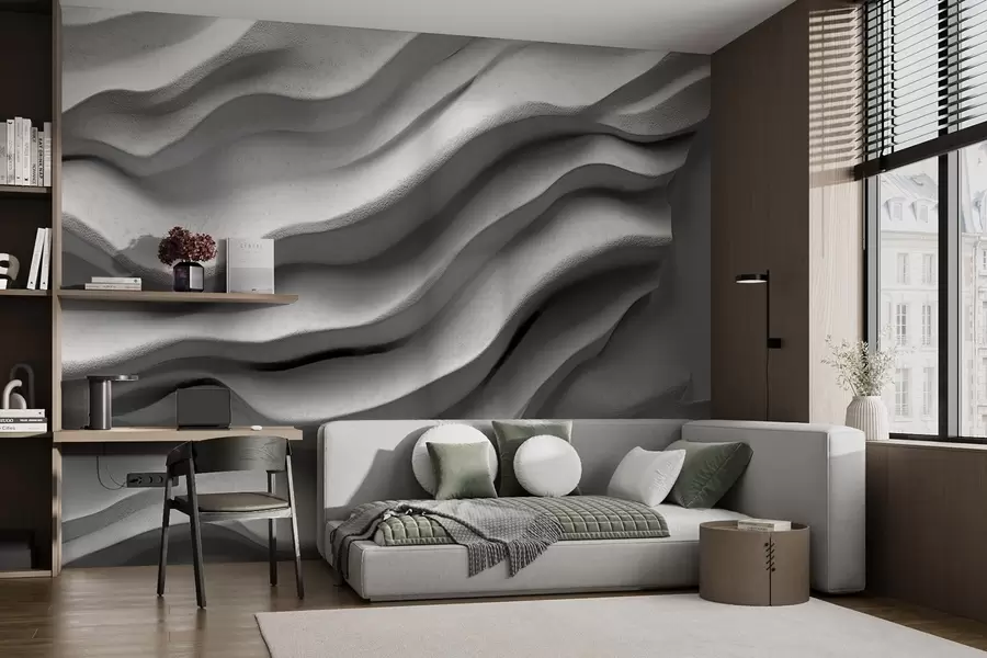 wall murals Сoncrete texture of smooth relief w02233
