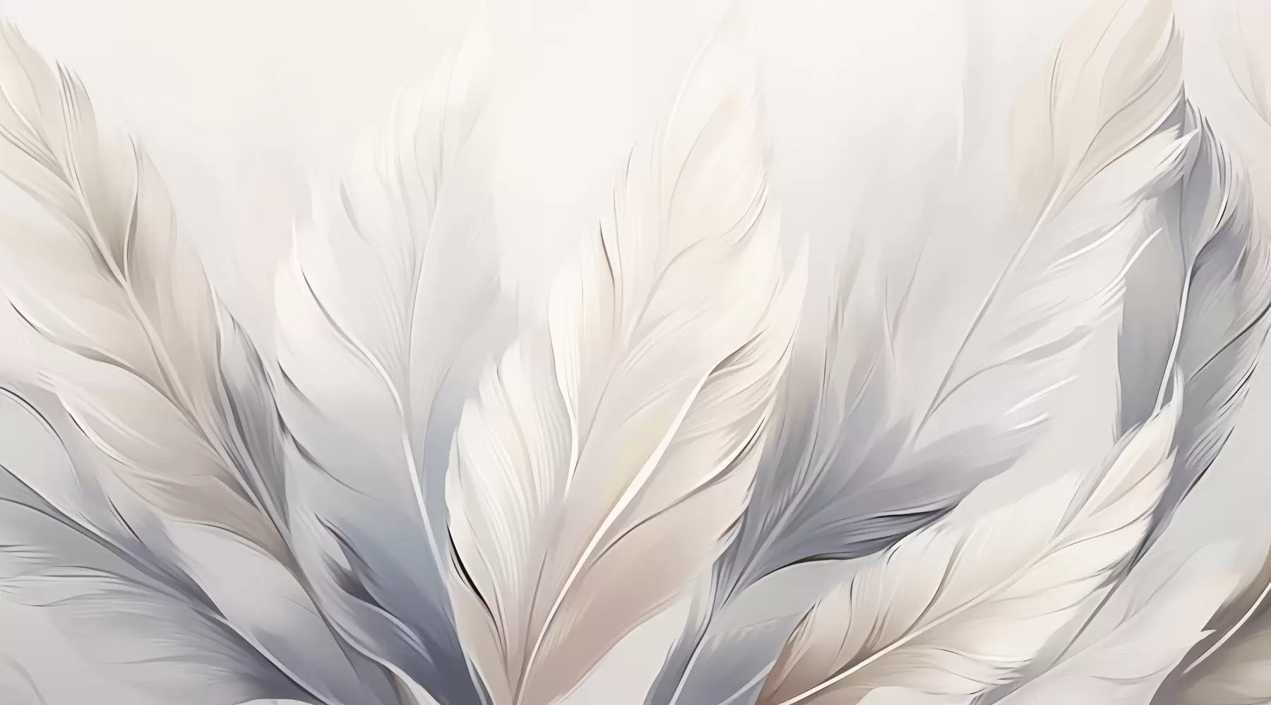 wall murals Airy light feathers w02213