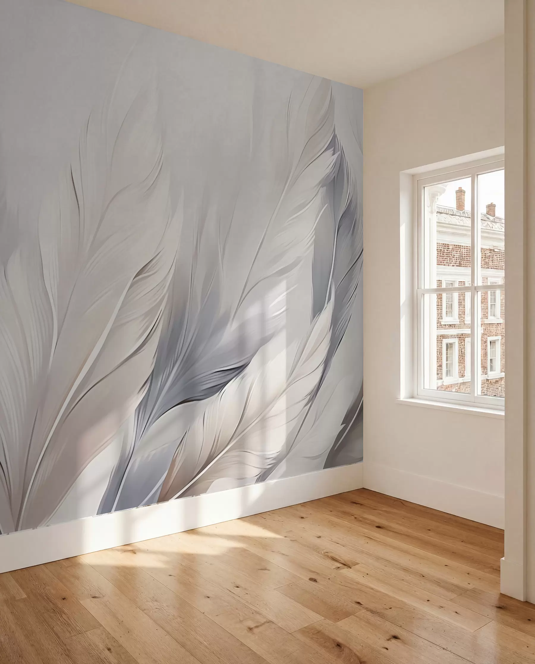 wall murals Airy light feathers w02213