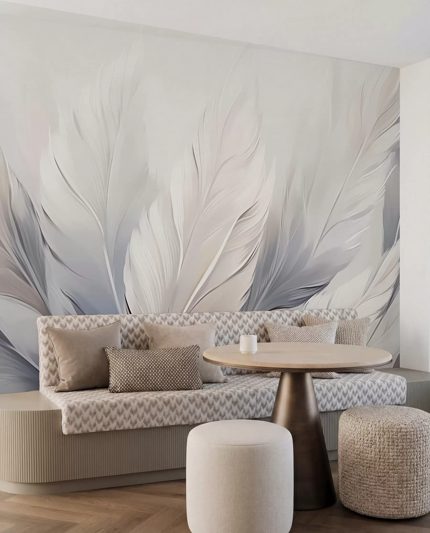 wall murals Pearl Feathers w02213