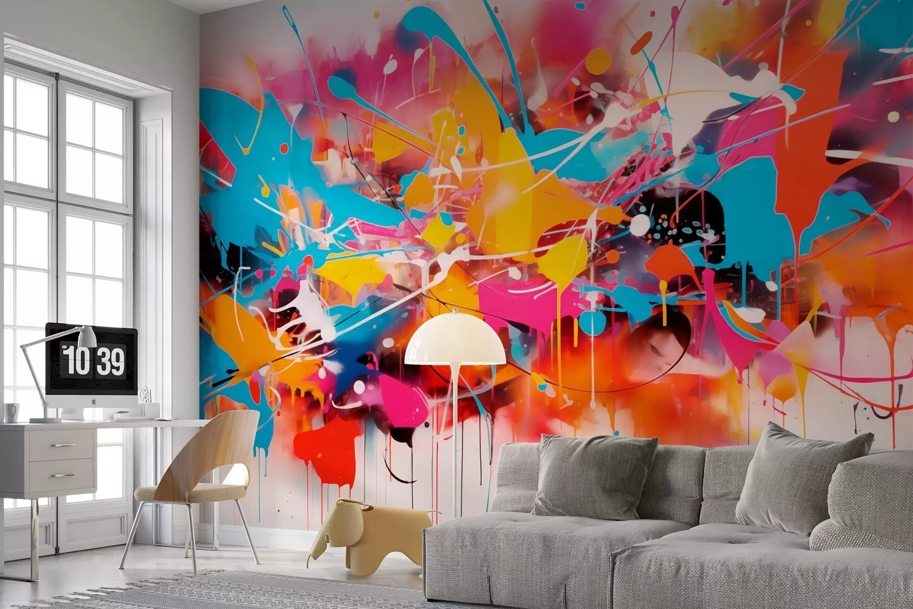wall murals Abstract splash of bright colours w02219