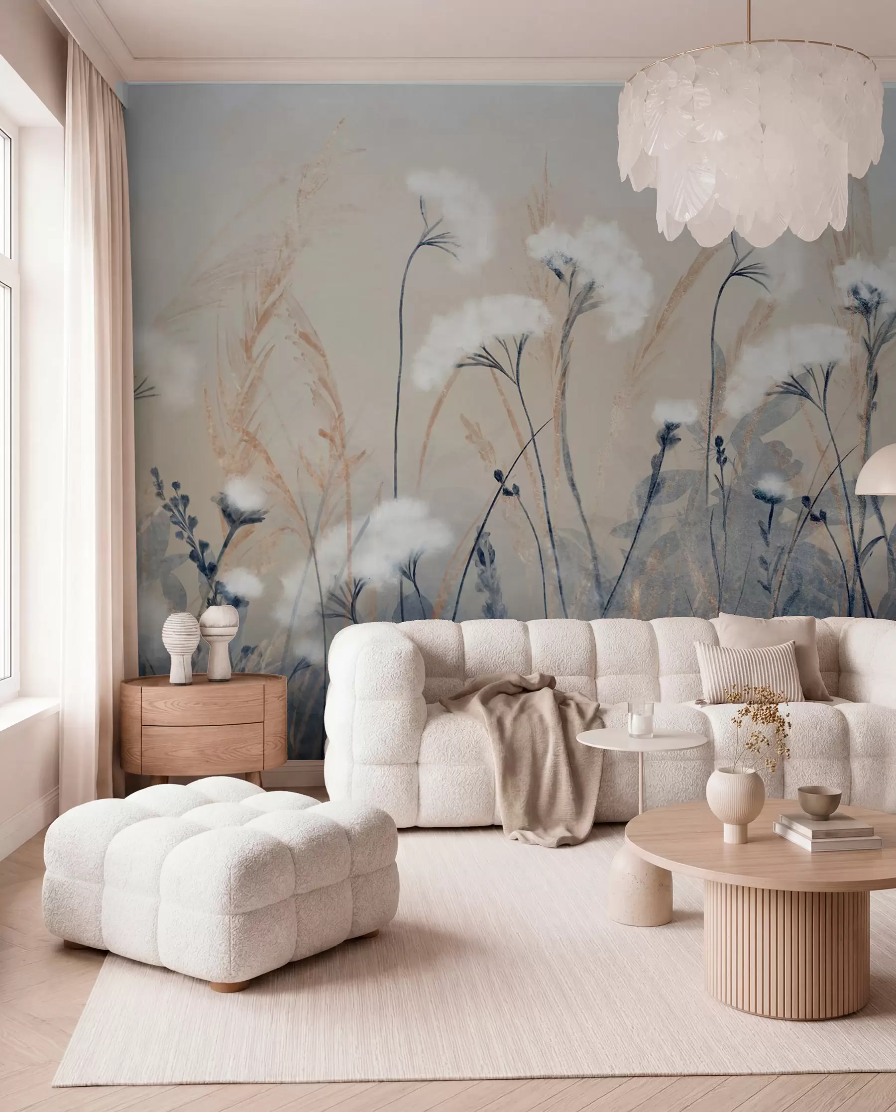 wall murals Pale Plumes w08416