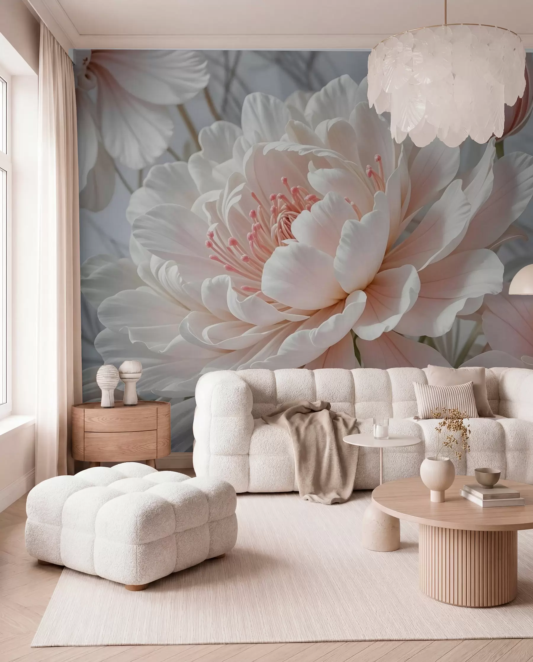 wall murals Pink Peonies w08427