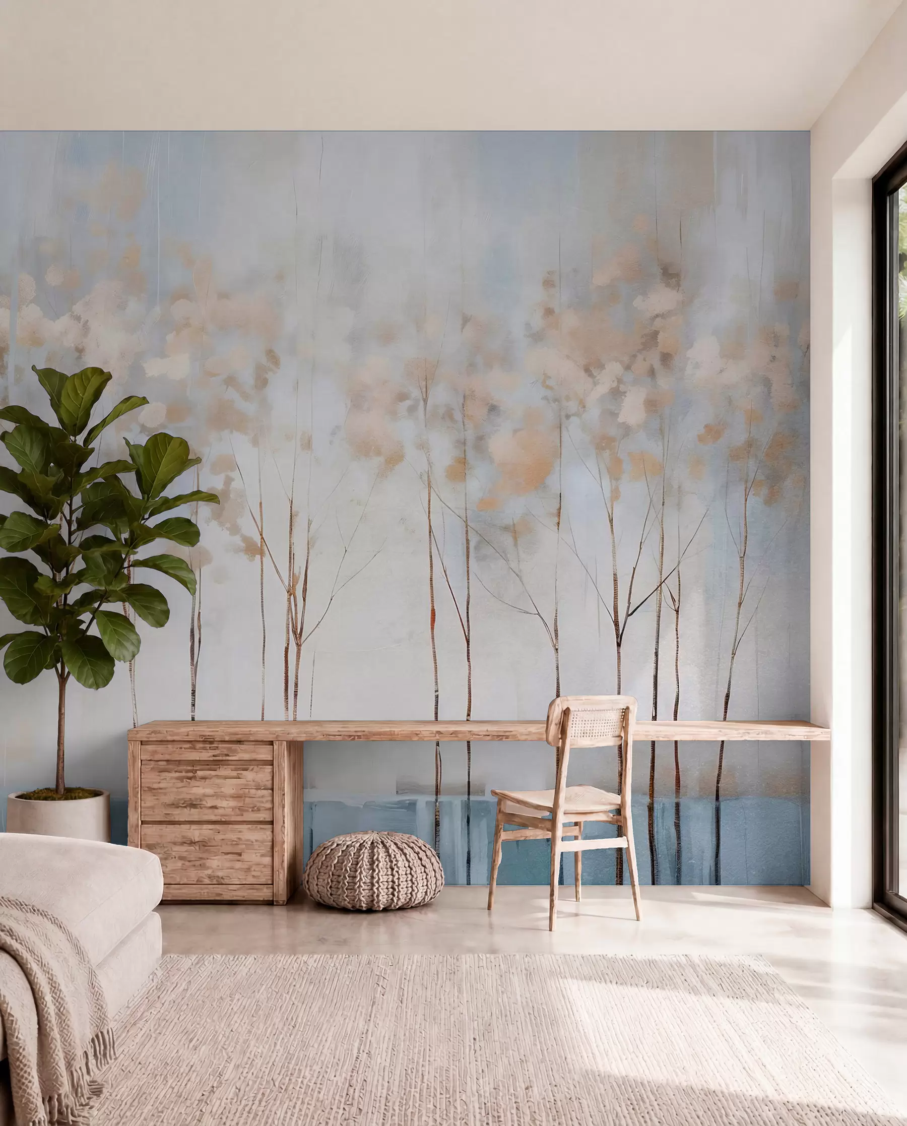 wall murals Winter Tree Study w08430