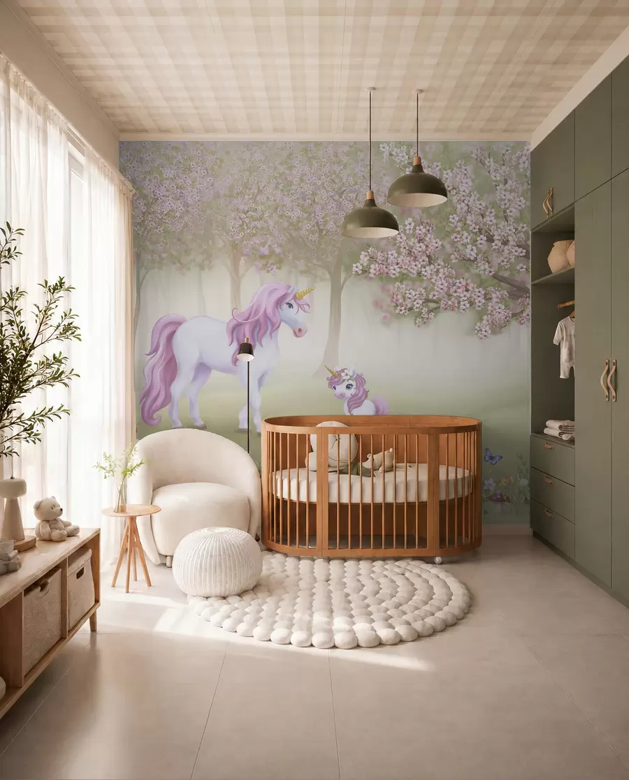 wall murals Unicorn Orchard w02269