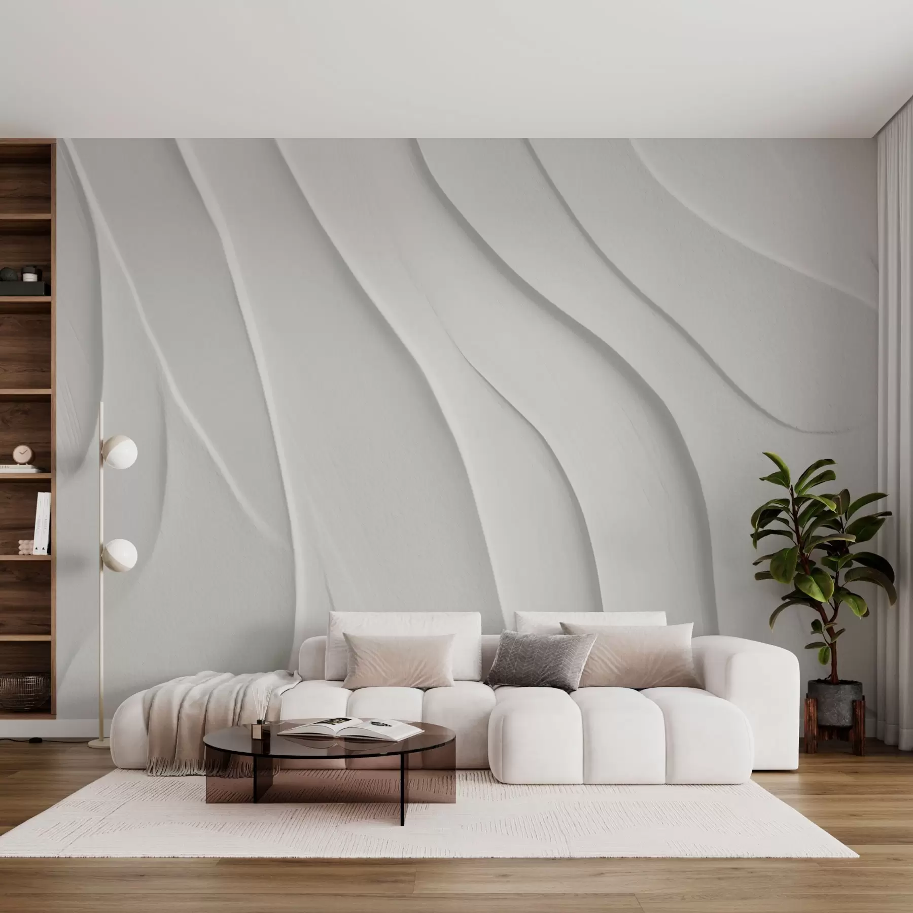 wall murals Light concrete wall effect w02298