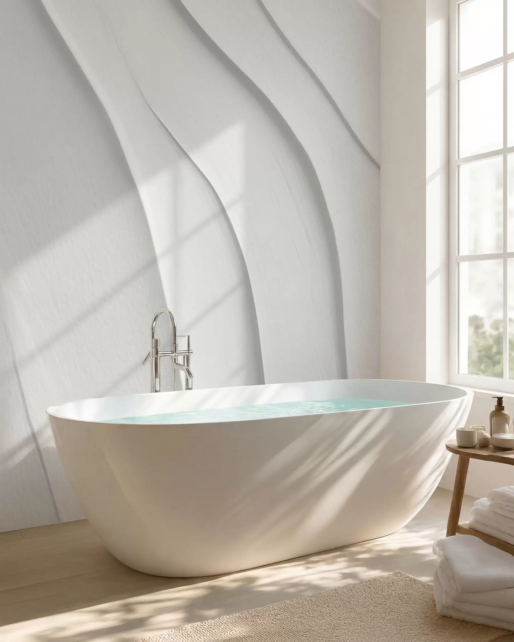 wall murals Folded White Arches w02298