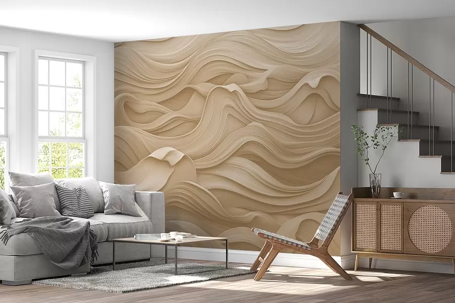 wall murals Beige waves w02311v2