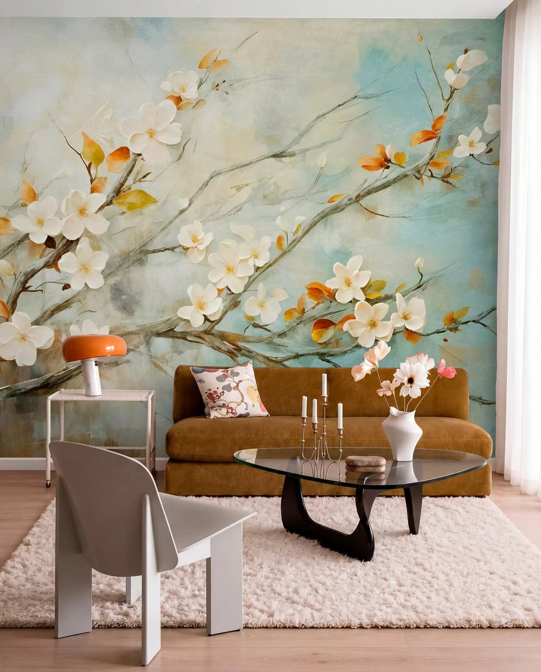 wall murals Birdsong Branches w08444